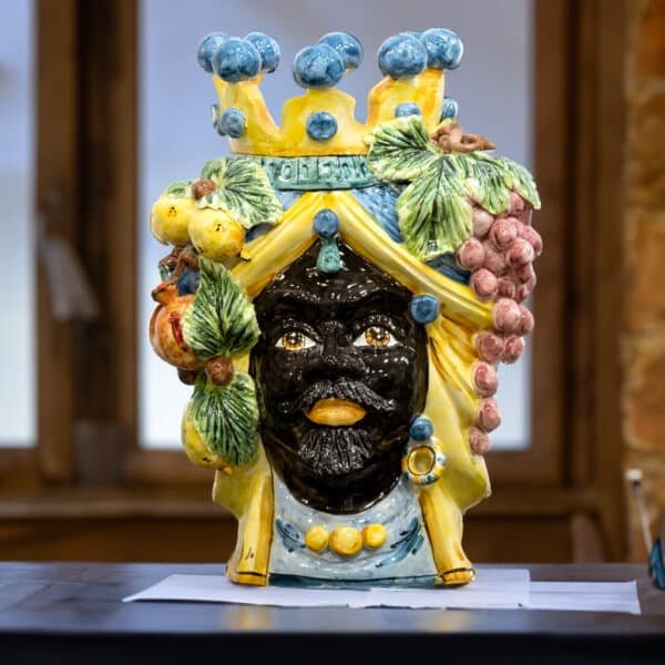 Testa di Moro con frutta Blu h 40 uomo