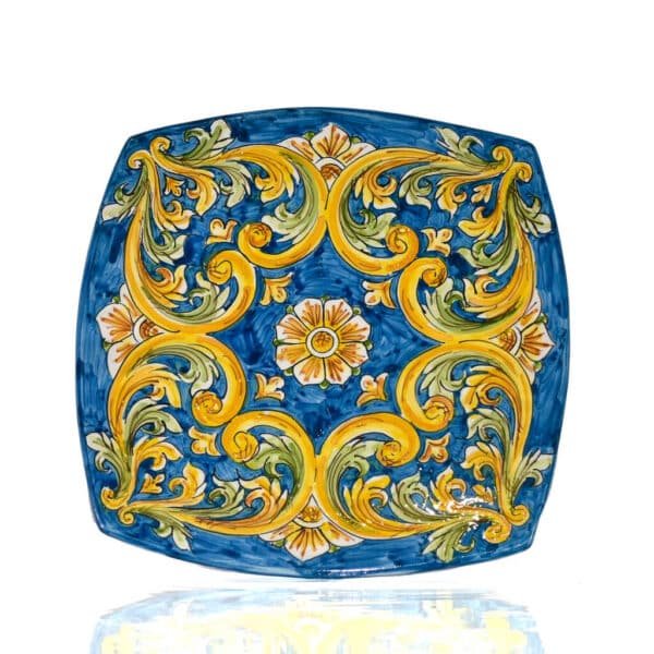 Piatto quadrato blu